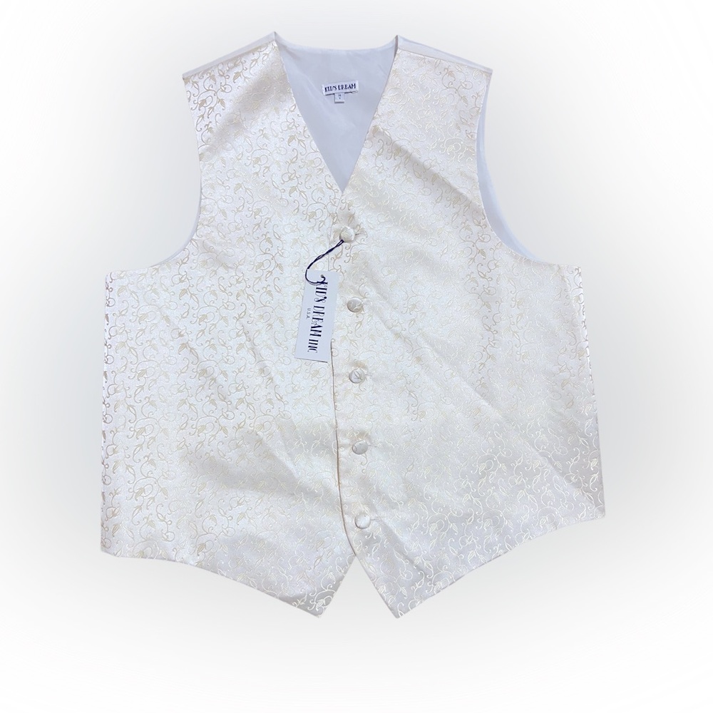 Kids Dream White Flower Pattern Vest Boys 12-18